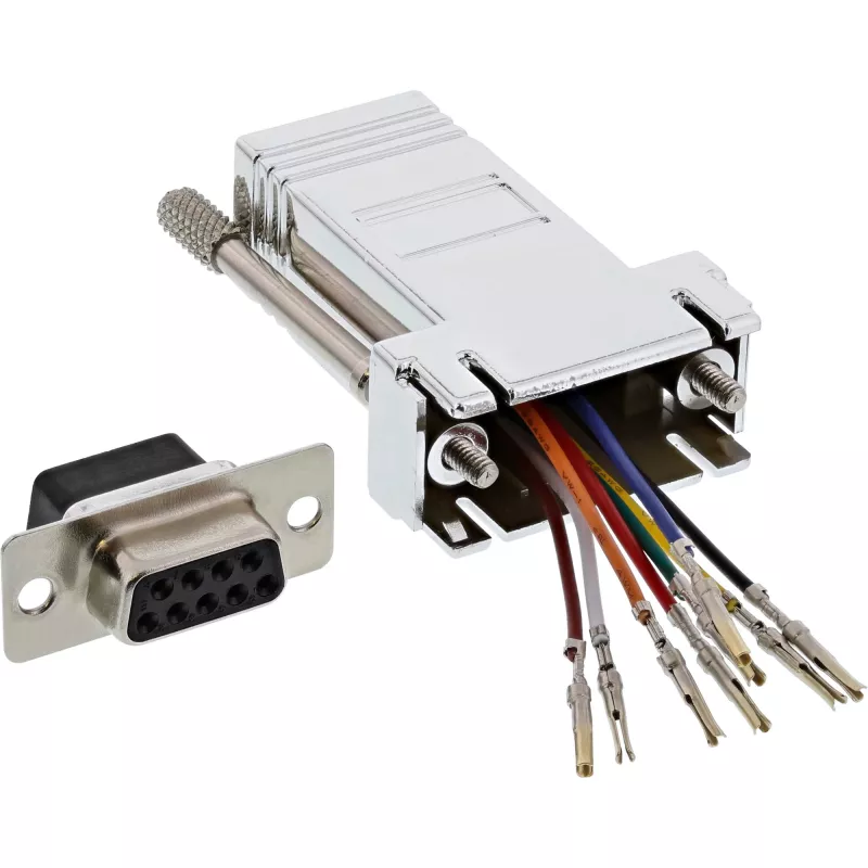 “InLine” adapteris DB9 lizdas / RJ45 8P8C lizdas, metalizuotas korpusas 68889L