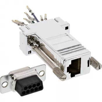 “InLine” adapteris DB9 lizdas / RJ45 8P8C lizdas, metalizuotas korpusas 68889L