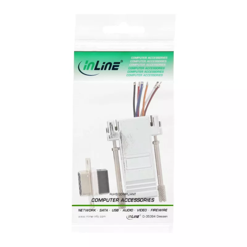 “InLine” adapteris DB9 lizdas / RJ45 8P8C lizdas, metalizuotas korpusas 68889L