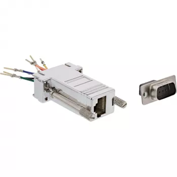 InLine adapteris 9 kontaktų Sub-D kištukas – RJ45 lizdas, metalizuotas 68889M