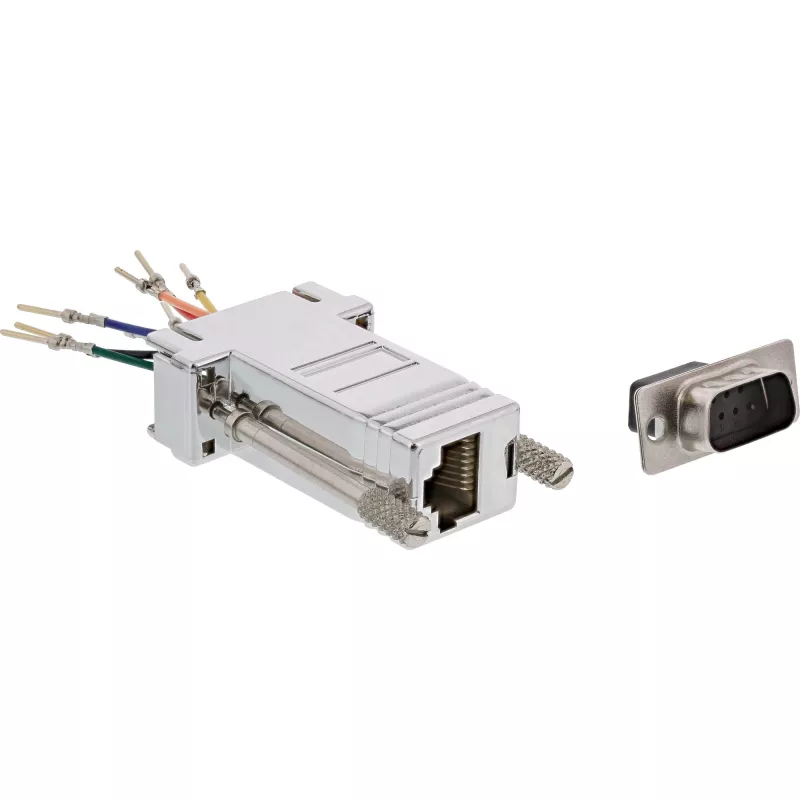 InLine adapteris 9 kontaktų Sub-D kištukas – RJ45 lizdas, metalizuotas 68889M