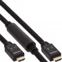 InLine HDMI aktyvus laidas, HDMI-High Speed su Ethernet, M/M, nailono pynė, 20 m