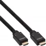 InLine HDMI aktyvus kabelis, HDMI-High Speed su Ethernet, M/M, nailono pynė, 10 m