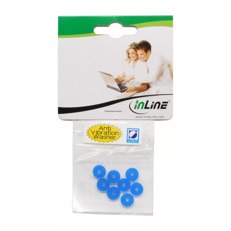 InLine guminis bėgelis standžiųjų diskų vibracijos atskyrimui, 8 vnt. InLine 00244A