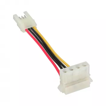 InLine maitinimo adapteris, vidinis diskelių (mot.) / Molex 4 kontaktų (vyr.) 0,06 m