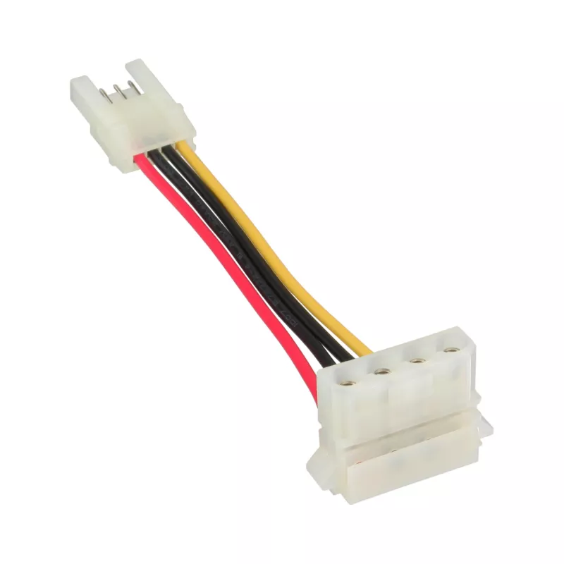 InLine maitinimo adapteris, vidinis diskelių (mot.) / Molex 4 kontaktų (vyr.) 0,06 m