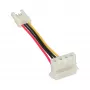 InLine maitinimo adapteris, vidinis diskelių (mot.) / Molex 4 kontaktų (vyr.) 0,06 m