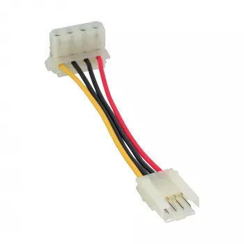InLine maitinimo adapteris, vidinis diskelių (mot.) / Molex 4 kontaktų (vyr.) 0,06 m