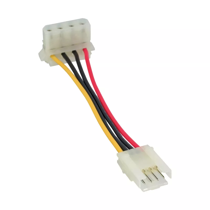 InLine maitinimo adapteris, vidinis diskelių (mot.) / Molex 4 kontaktų (vyr.) 0,06 m