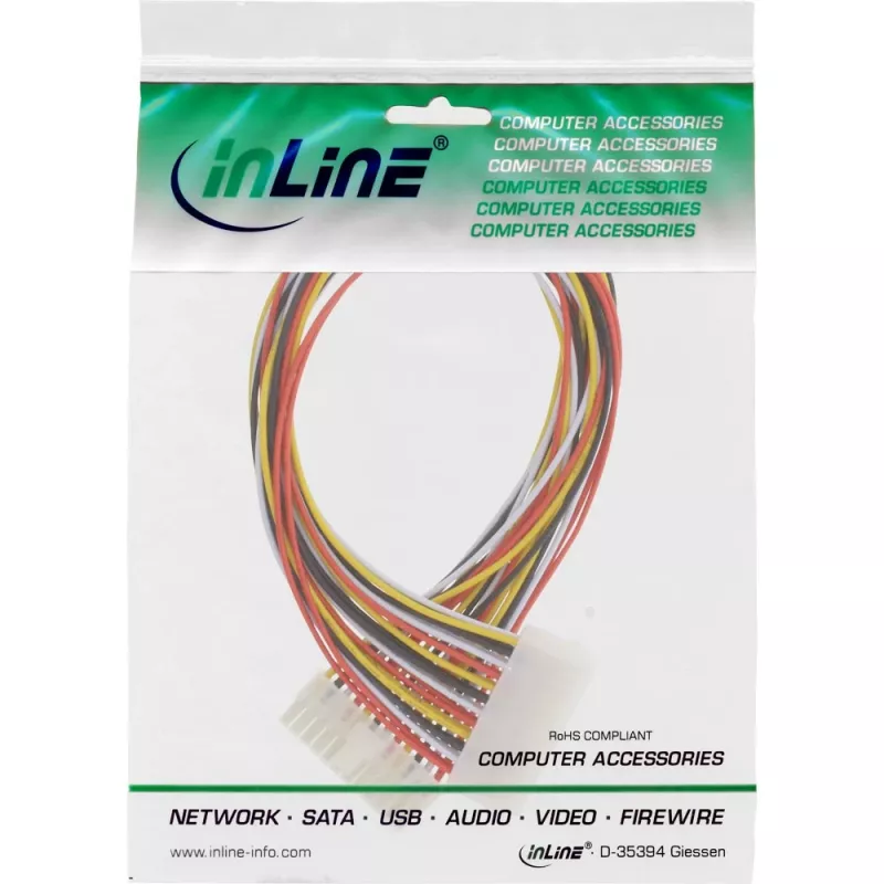 InLine ATX maitinimo laido ilgintuvas 24 kontaktų lizdas / 20+4 kontaktų kištukas 26629A