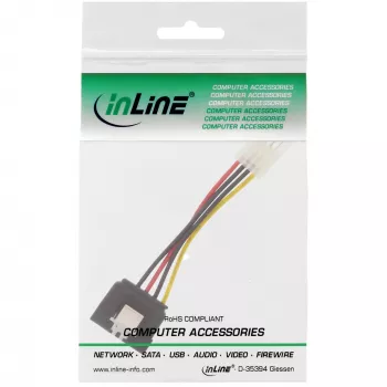 InLine SATA maitinimo adapterio kabelis 3,5 col. / 15 kontaktų SATA su fiksatoriumi 0,06 m