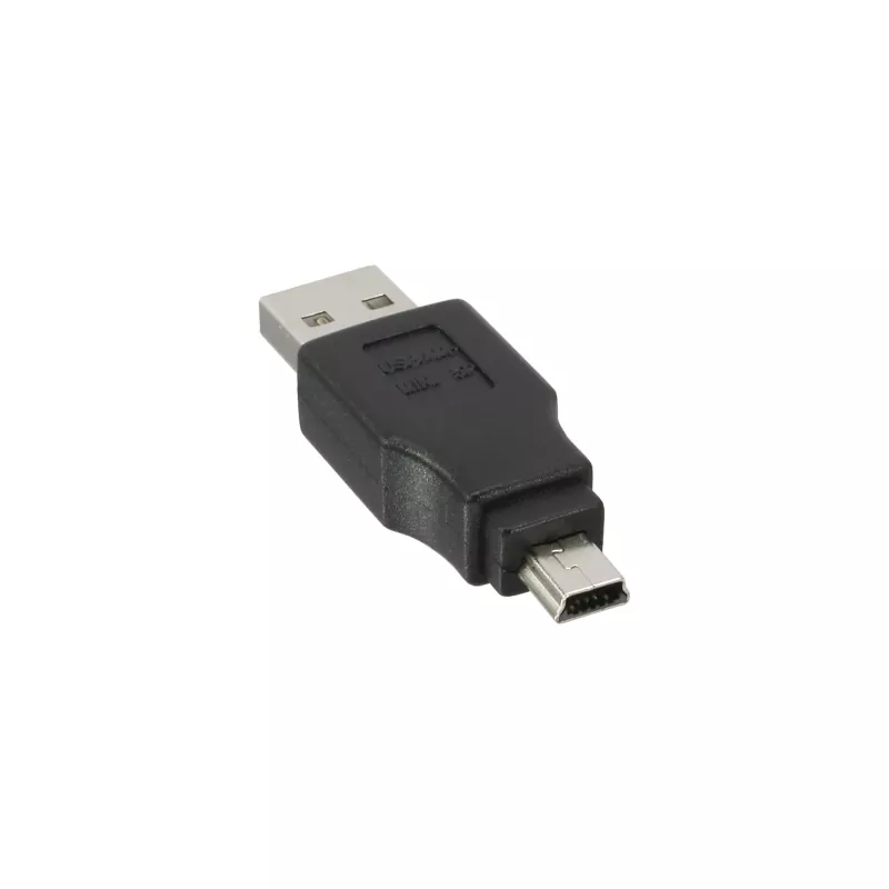 InLine adapteris USB 2.0 A tipo kištukas / Mini-USB 5 kontaktų kištukas 33441C