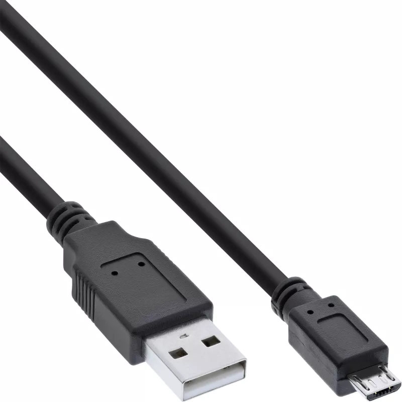 InLine Micro USB 2.0 laidas USB A tipo kištukas / Micro-B kištukas, juodas, 2 m