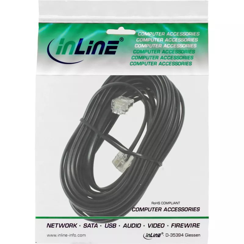 InLine modulinis kabelis RJ11 kištukas / kištukas 6P4C 6 m