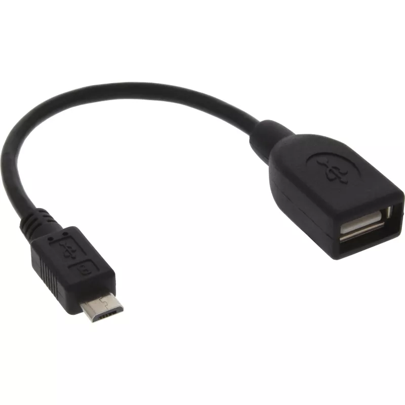 InLine Micro USB OTG adapterio laidas Micro-B kištukas į USB A lizdą 0,1 m
