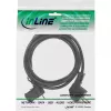 InLine maitinimo laidas, CEE 7/7 kampuotas / 3 kontaktų IEC C13 kairės pusės kampuotas, juodas, 1 m