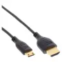 InLine High Speed HDMI kabelis su Ethernet, AM/CM, itin plonas, juodos/auksinės spalvos, 1,8 m