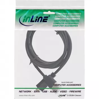 InLine High Speed HDMI laidas su Ethernet, AM/DM, itin plonas, juodas/auksinis, 0,5 m