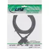 InLine High Speed HDMI laidas su Ethernet, AM/DM, itin plonas, juodas/auksinis, 1m