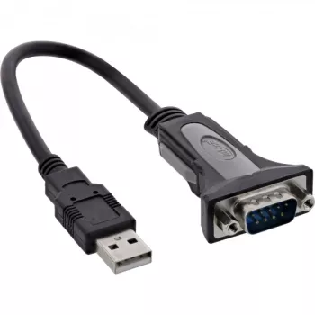 USB 2.0 į nuoseklųjį adapterio kabelis InLine 33306I 0,25 m, juodas