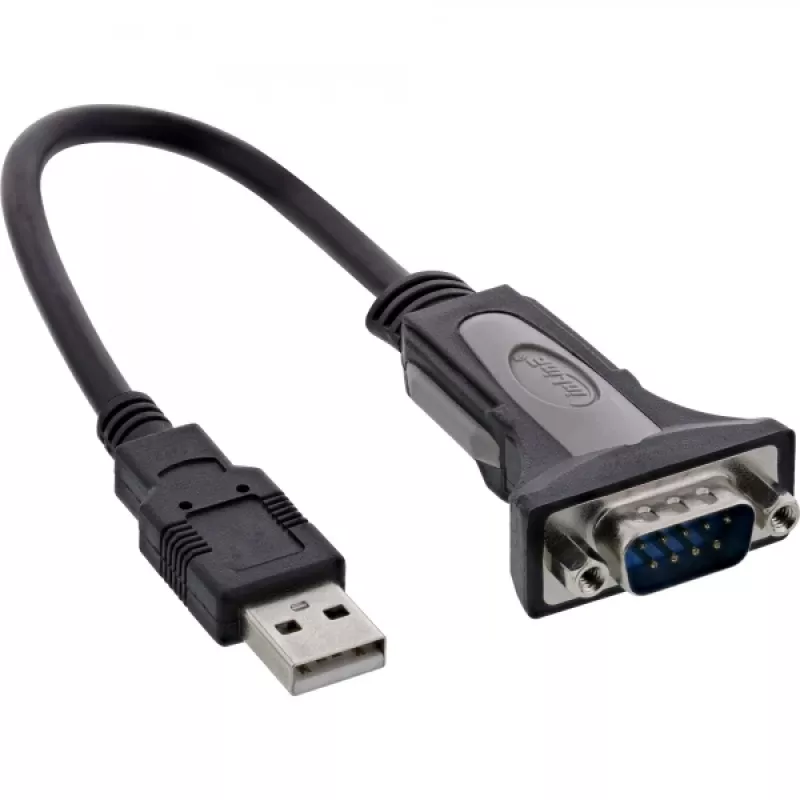 USB 2.0 į nuoseklųjį adapterio kabelis InLine 33306I 0,25 m, juodas