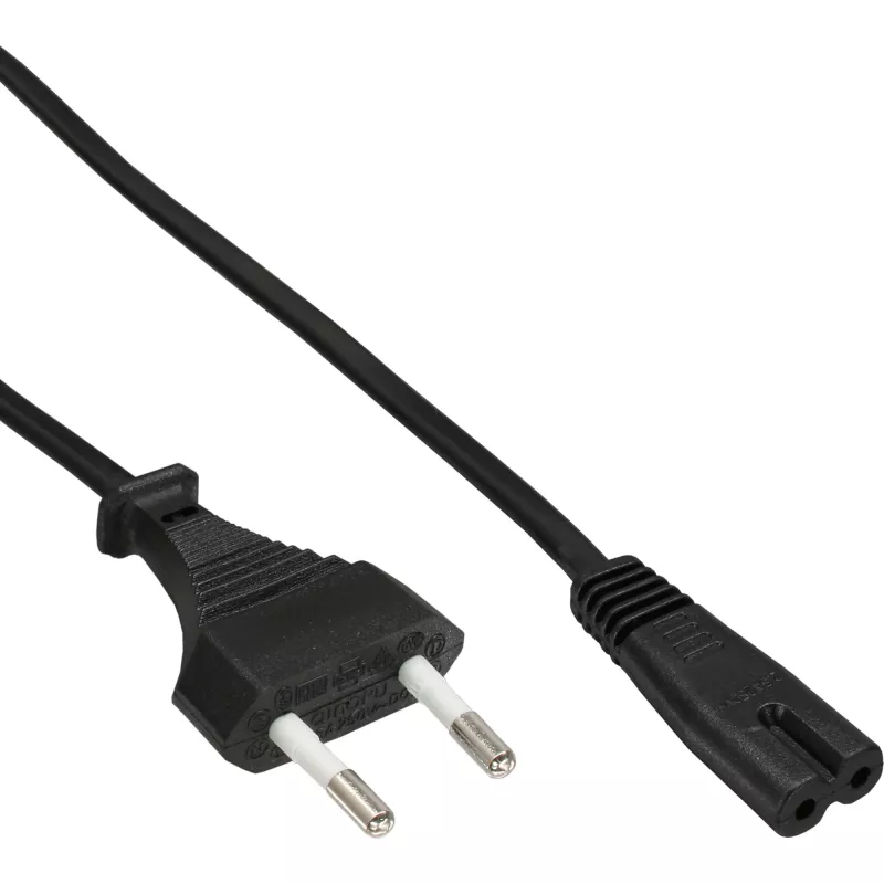 InLine maitinimo laidas, Italija CEE7/16 kištukas į Euro 8 C7 jungtį, juodas, 1,8 m