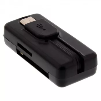 InLine OTG kortelių skaitytuvas Dual Flex SD, microSD su USB prievadu ir 2 kortelių lizdais