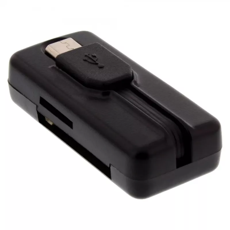 InLine OTG kortelių skaitytuvas Dual Flex SD, microSD su USB prievadu ir 2 kortelių lizdais