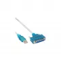 USB spausdintuvo laidas InLine 33397I 1,8 m USB A kištukas – DB25 lizdas