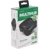 InLine USB 3.0 daugiafunkcis adapteris, 2xUSB-A, RJ45, SD/MicroSD kortelių skaitytuvas, juodas