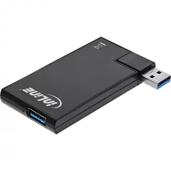 InLine USB 3.0 Pasukamas šakotuvas, 4 prievadai, juodas