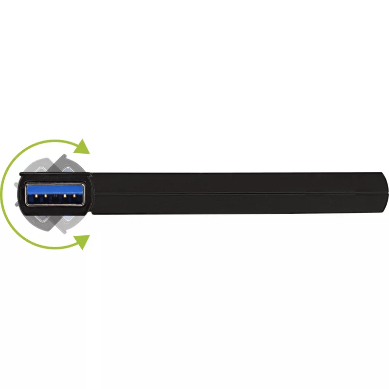 InLine USB 3.0 Pasukamas šakotuvas, 4 prievadai, juodas