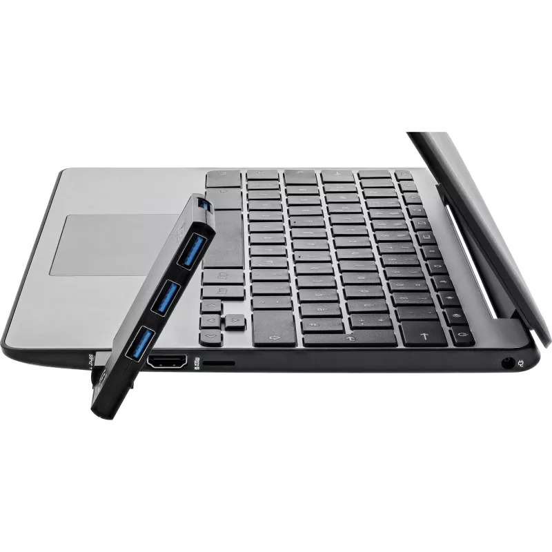 InLine USB 3.0 Pasukamas šakotuvas, 4 prievadai, juodas