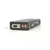 StarTech.com 4 prievadų juodas USB KVM jungiklio rinkinys su kabeliais ir garsu