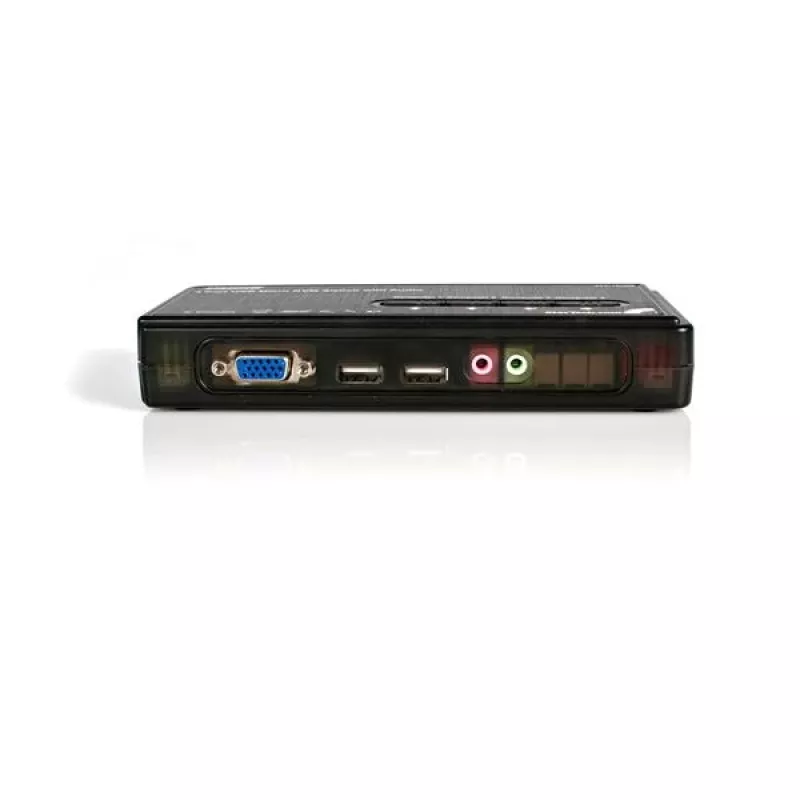 StarTech.com 4 prievadų juodas USB KVM jungiklio rinkinys su kabeliais ir garsu