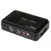 StarTech.com 2 prievadų juodas USB KVM jungiklio rinkinys su garsu ir kabeliais