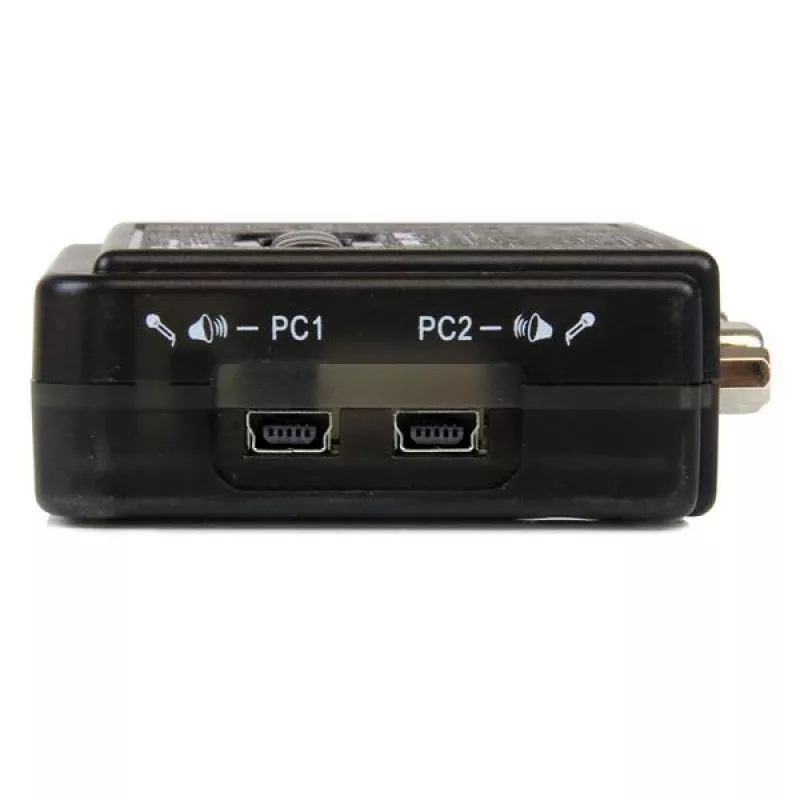 StarTech.com 2 prievadų juodas USB KVM jungiklio rinkinys su garsu ir kabeliais