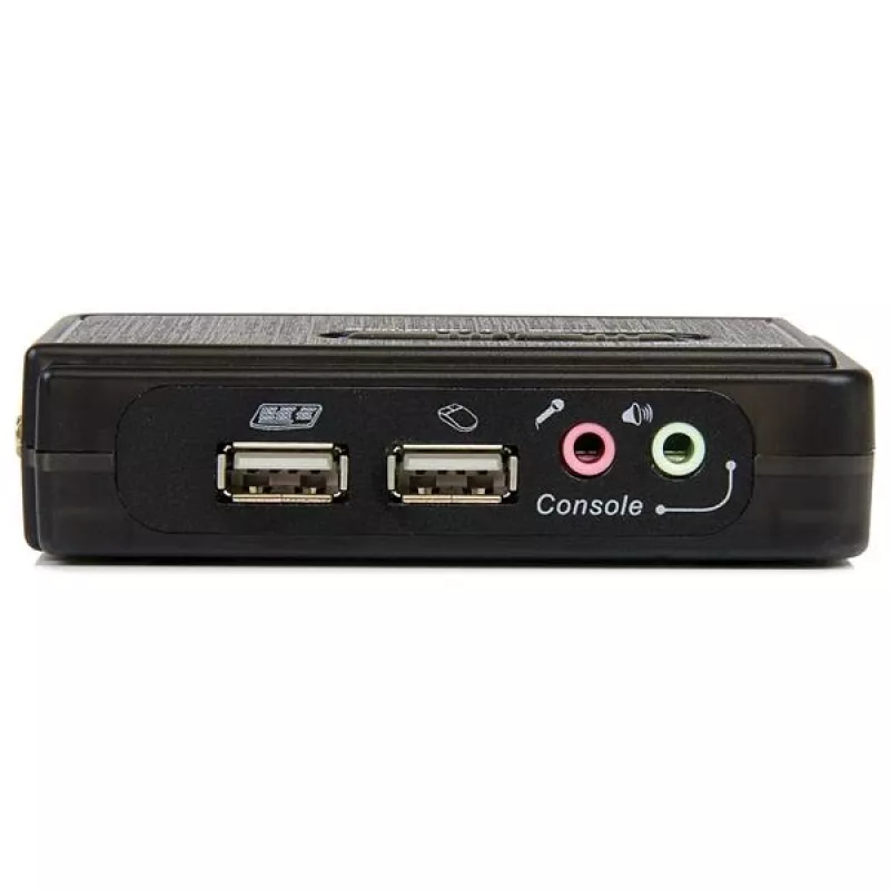 StarTech.com 2 prievadų juodas USB KVM jungiklio rinkinys su garsu ir kabeliais