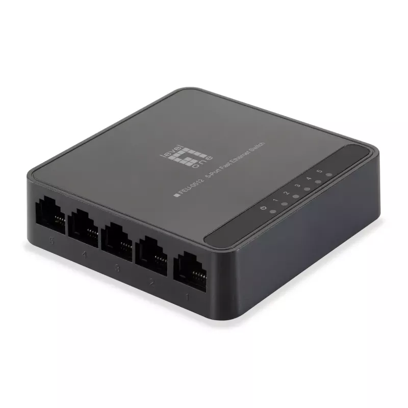 Tinklo komutatorius LevelOne FEU-0512 Fast Ethernet 10/100 juodas