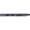 InLine Multi-hub USB 3.2 Gen.1, 2x USB-A, HDMI 4K/30Hz, kortelių skaitytuvas, aliuminis, pilkas