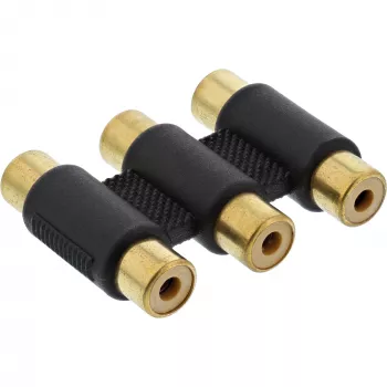InLine Audio Adapter 3x RCA jungtis-jungtis, paauksuoti kontaktai 99319