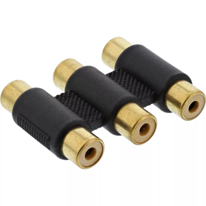 InLine Audio Adapter 3x RCA jungtis-jungtis, paauksuoti kontaktai 99319
