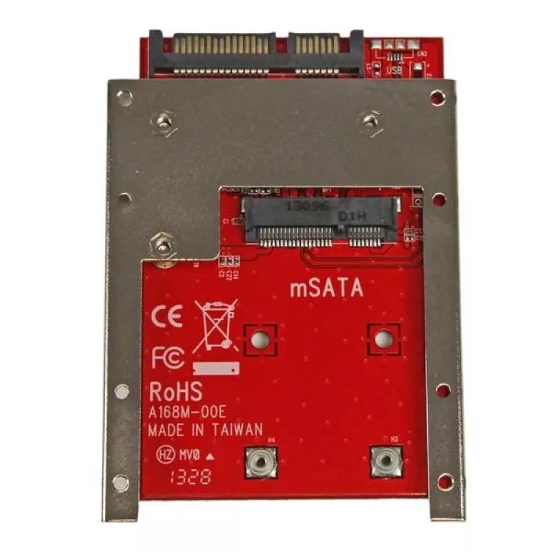 StarTech.com mSATA SSD į 2,5 col. SATA adapteris-konverteris, SATA, mSATA, juoda, raudona, sidabrinė, CE, FCC, 6 Gbit/s, -40 – 85 °C