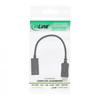 InLine DisplayPort į HDMI adapteris su garsu, DisplayPort V / HDMI M, 4K/60Hz