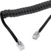 InLine ragelio spiralinis laidas, RJ10 4P4C M/M, juodas, maks. 2m