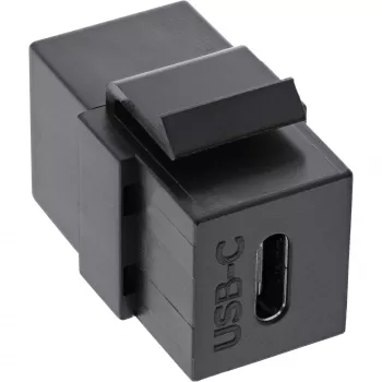 InLine USB 3.1 įmontuojamas modulis, USB-C F/F, juodas korpusas