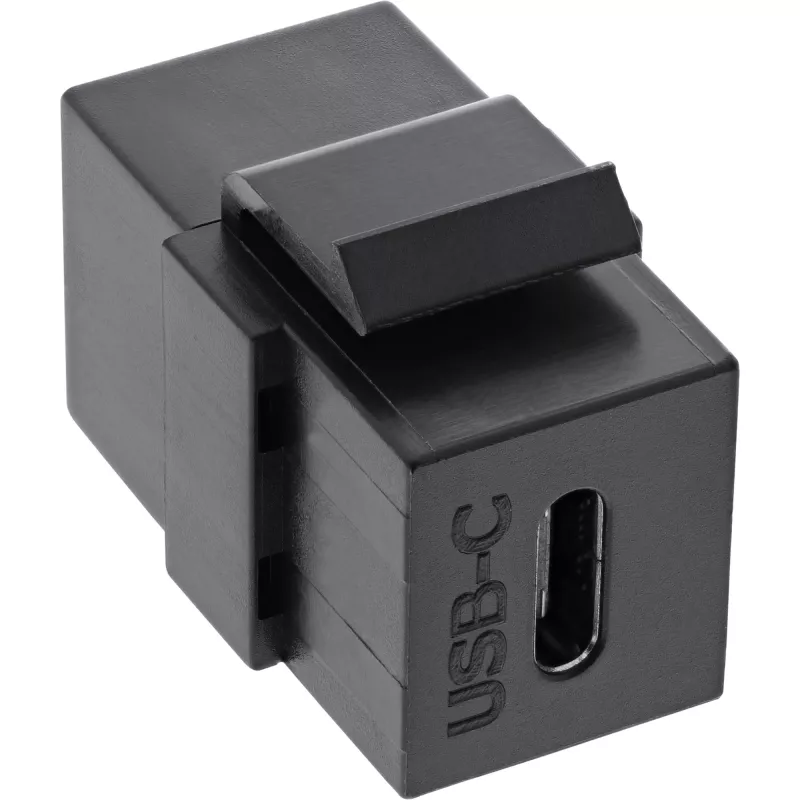 InLine USB 3.1 įmontuojamas modulis, USB-C F/F, juodas korpusas