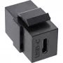 InLine USB 3.1 įmontuojamas modulis, USB-C F/F, juodas korpusas