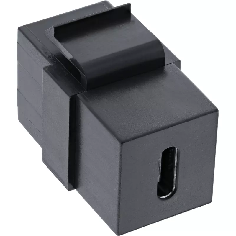 InLine USB 3.1 įmontuojamas modulis, USB-C F/F, juodas korpusas