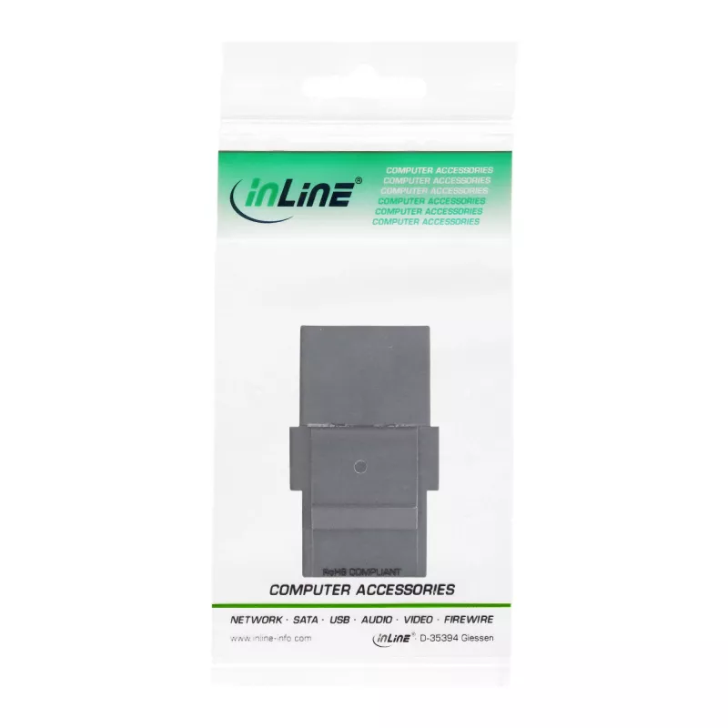 InLine USB 3.1 įmontuojamas modulis, USB-C F/F, juodas korpusas
